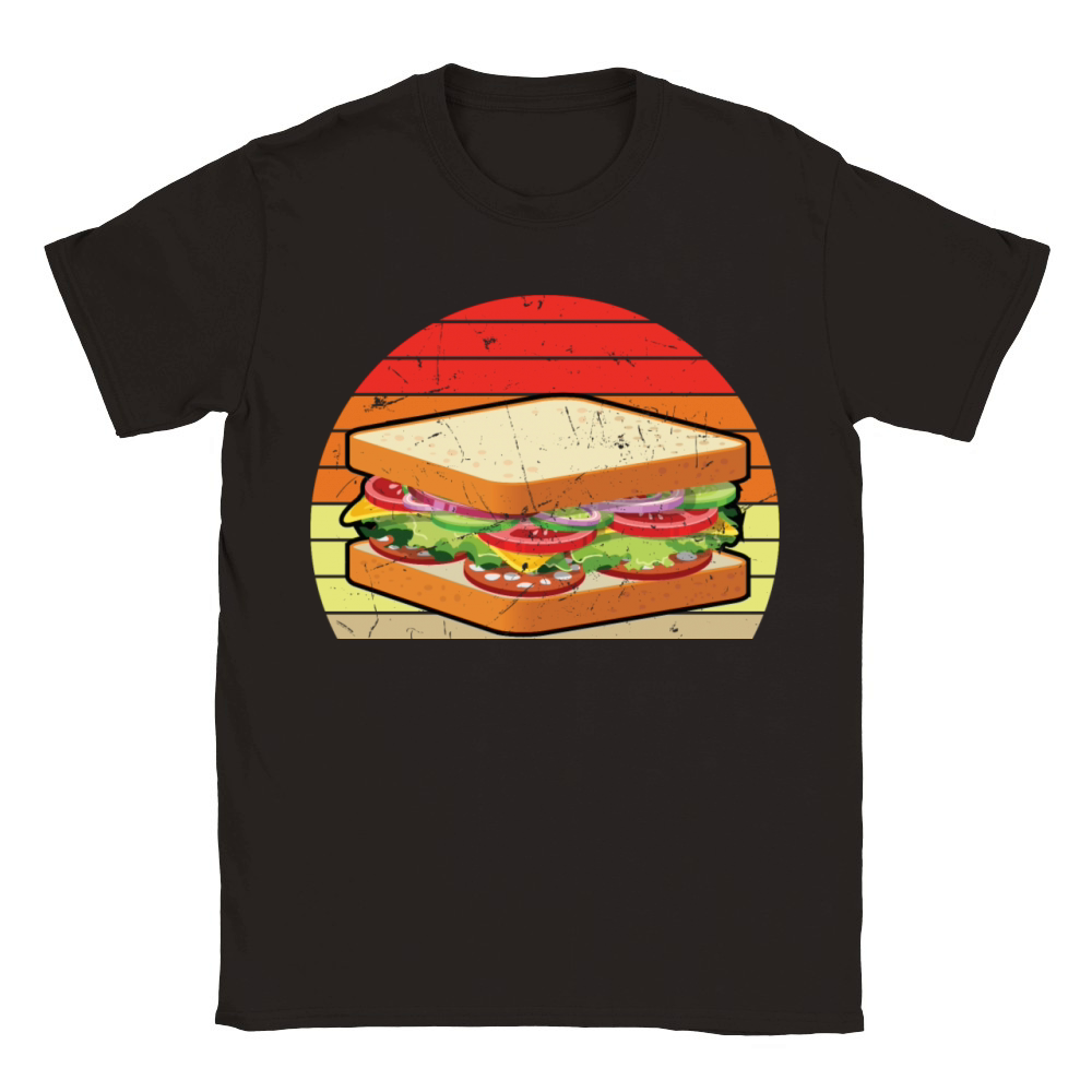 Vintage Sandwich Artwork Classic Kids Crewneck T-shirt
