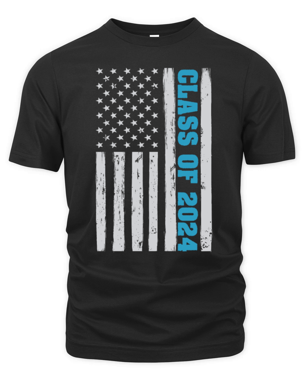 Graduation Class of 2024 Vintage Us American Flag Organic Unisex T-shirt