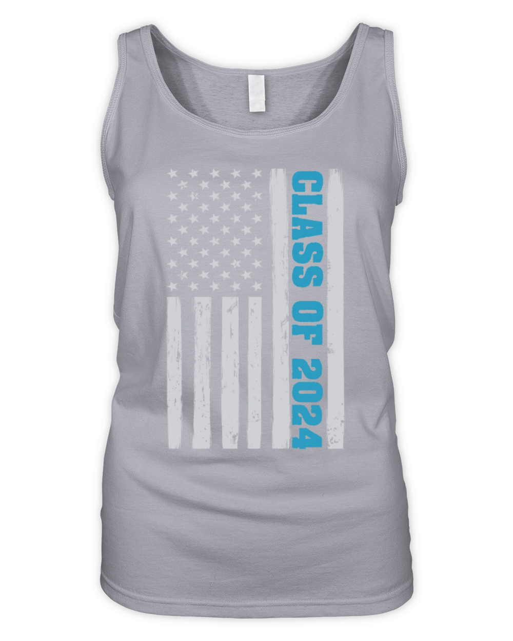Graduation Class of 2024 Vintage Us American Flag Organic Women's Tank Top