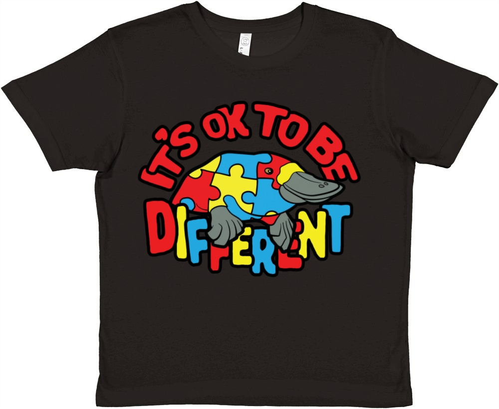 Autism Awareness Platypus It s Ok To Be Different Premium Kids Crewneck T-shirt