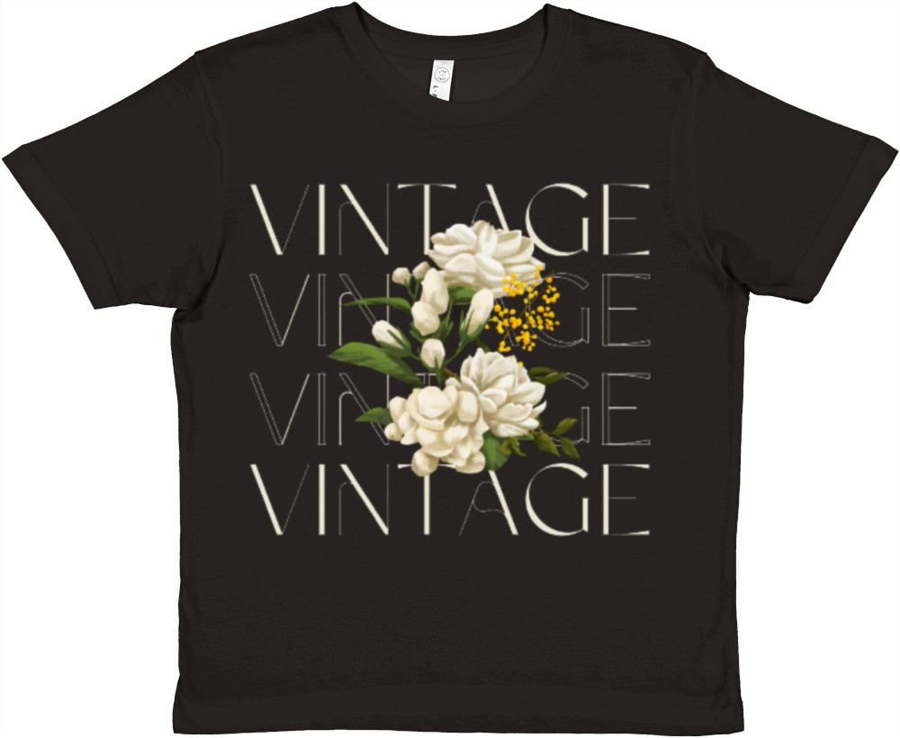 Flower vintage Premium Kids Crewneck T-shirt