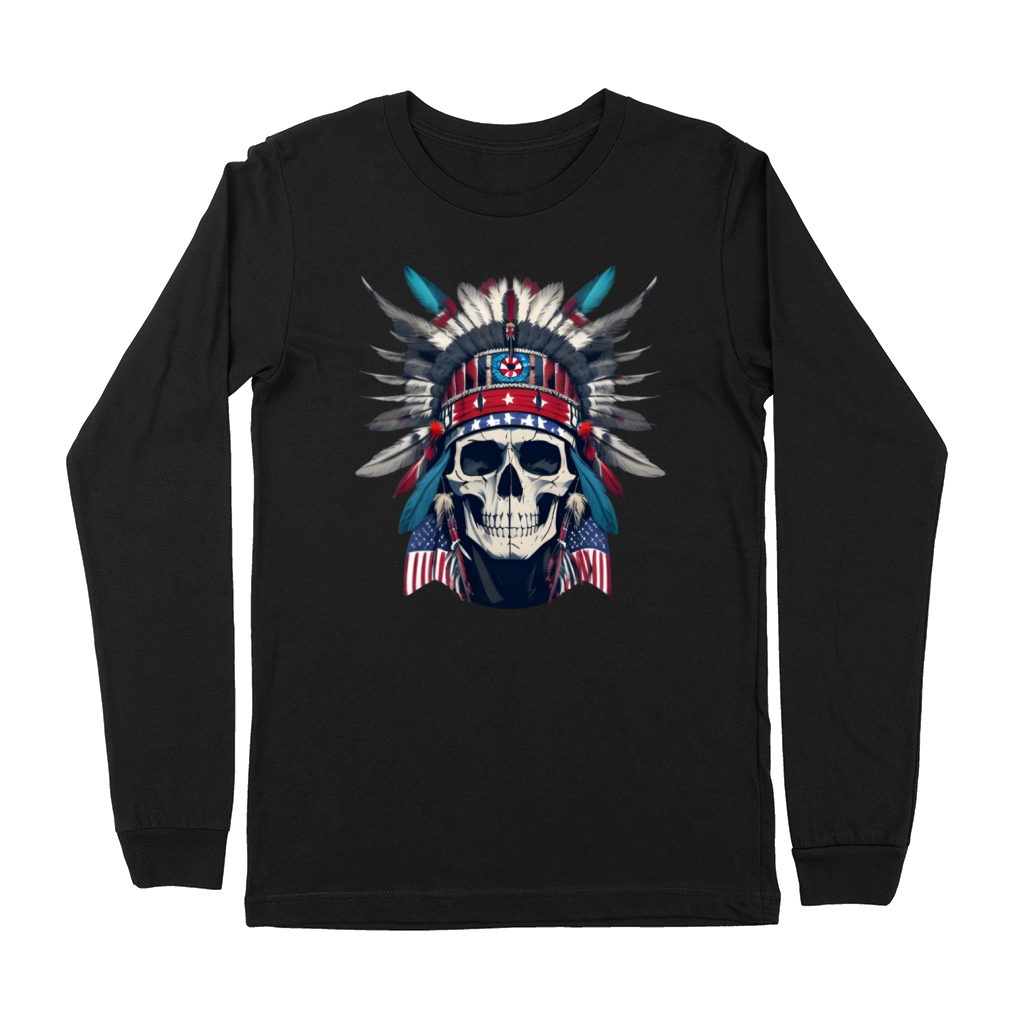 American Skull 4th of July Premium Long Sleeve