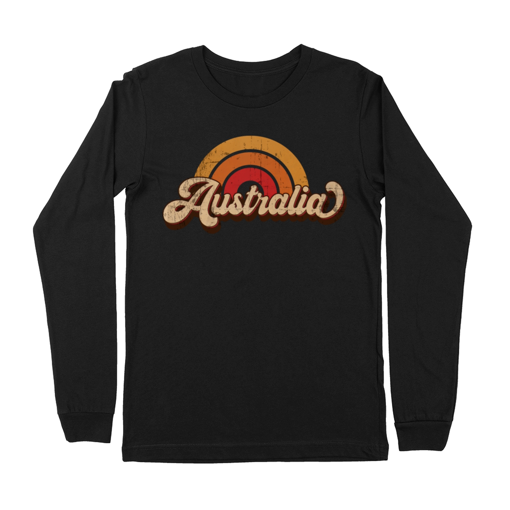 Australia Retro Vintage Rainbow Souvenir Premium Long Sleeve