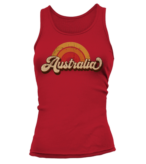 Australia Retro Vintage Rainbow Souvenir Tank top Woman