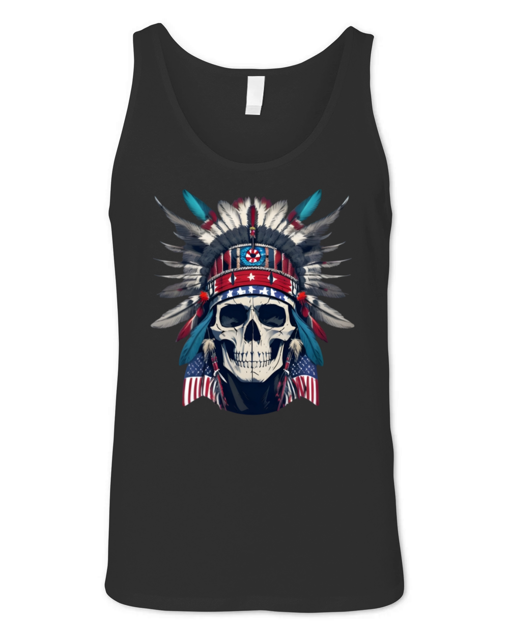 American Skull 4th of July Unisex Jersey Tank