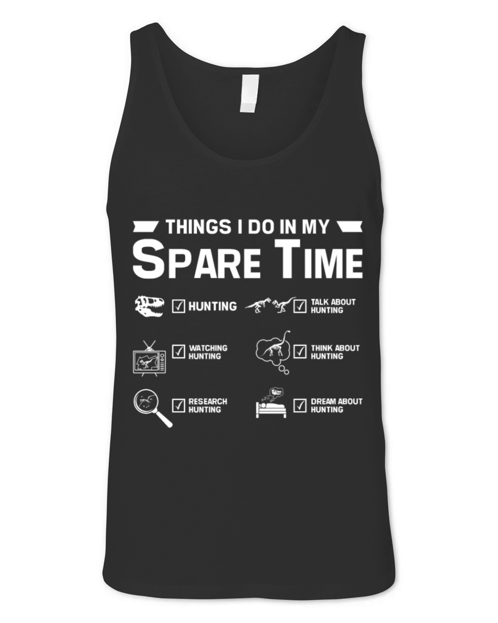 Things I do in my spare time fossil hunting Unisex Jersey Tank