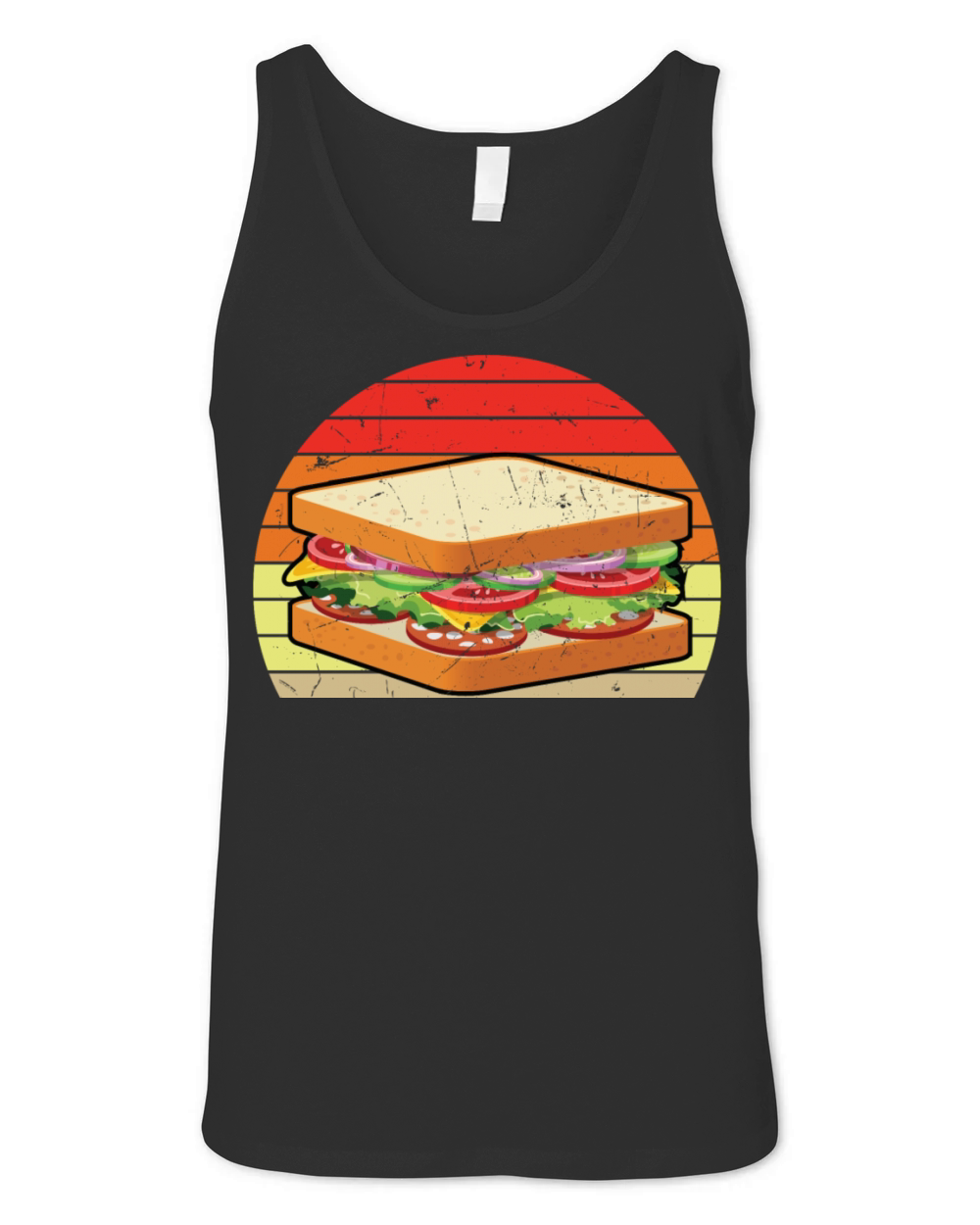 Vintage Sandwich Artwork Unisex Jersey Tank