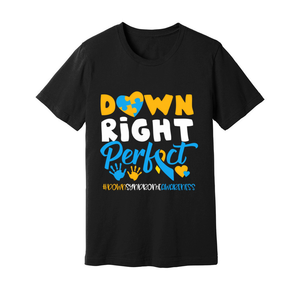 National Down Syndrome Awareness Down Right Unisex Jersey Tee