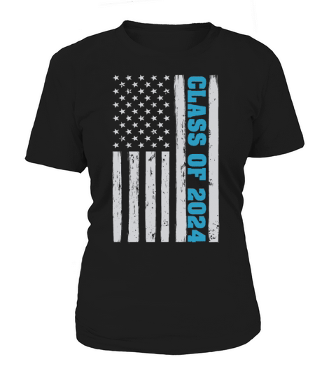 Graduation Class of 2024 Vintage Us American Flag Women's T-Shirt