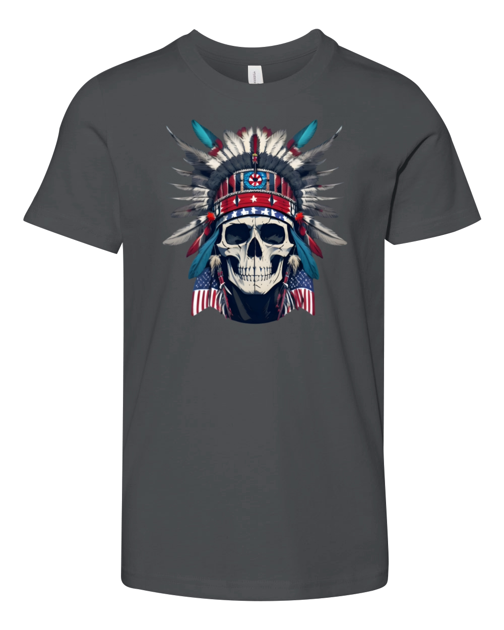 American Skull 4th of July Youth Unisex Jersey Tee