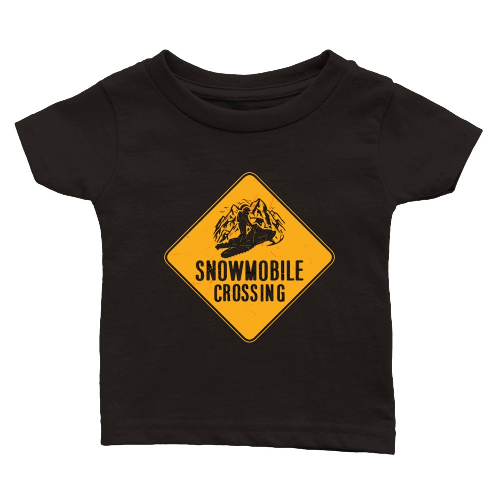 Snowmobile Racing Snowmobile Crossing Motorsport Classic Baby Crewneck T-shirt