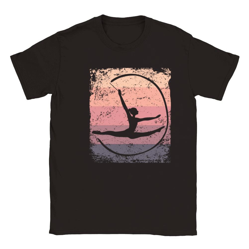 Gymnast Band Retro Rhythmic Gymnastics Classic Kids Crewneck T-shirt