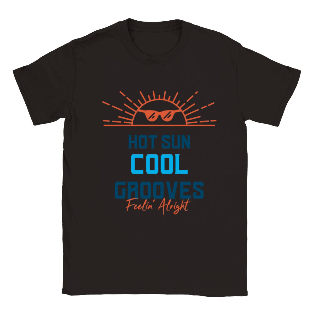 Hot sun cool grooves feelin alright Classic Kids Crewneck T-shirt