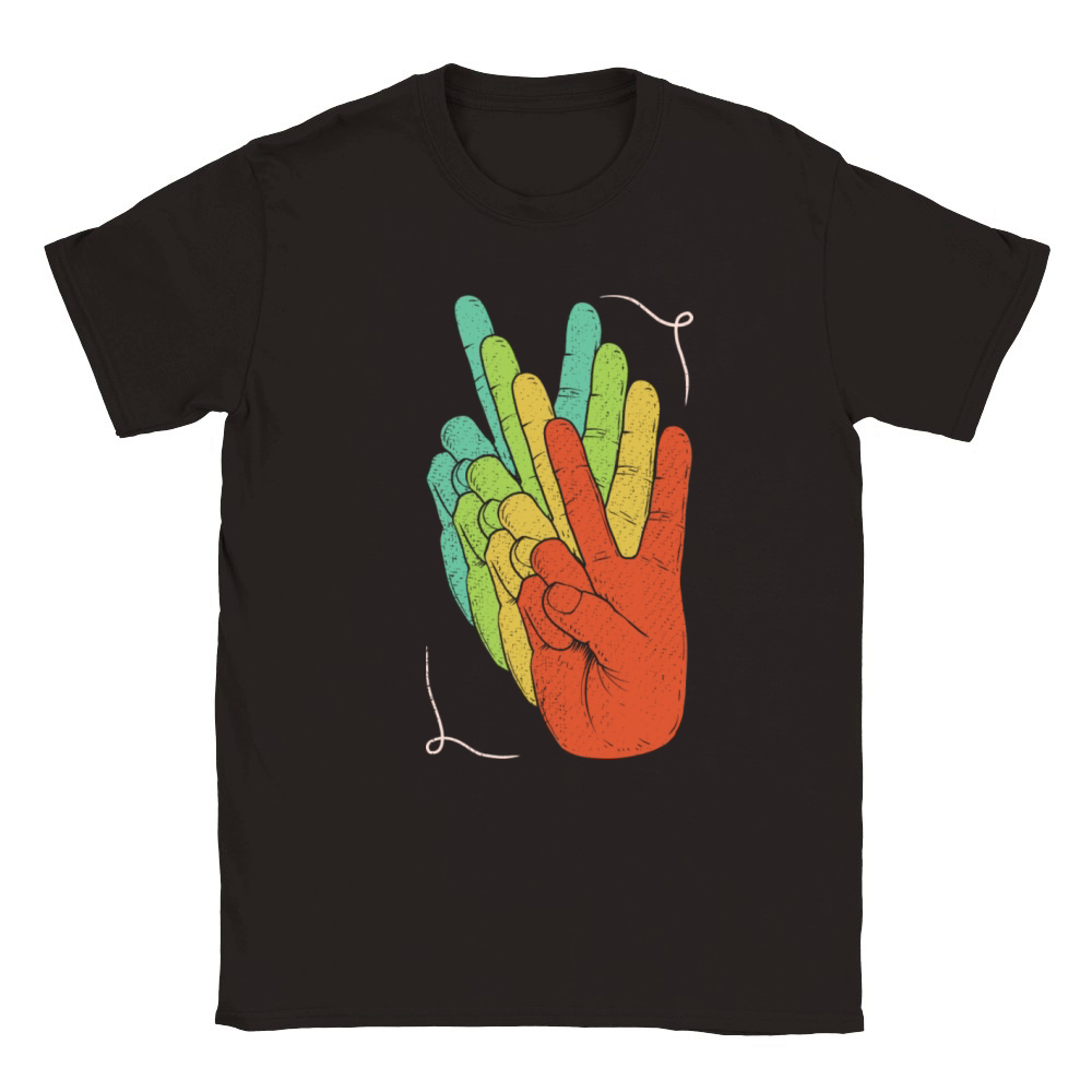 Retro Peace Vintage Passion Hippie Festival Lover Classic Kids Crewneck T-shirt