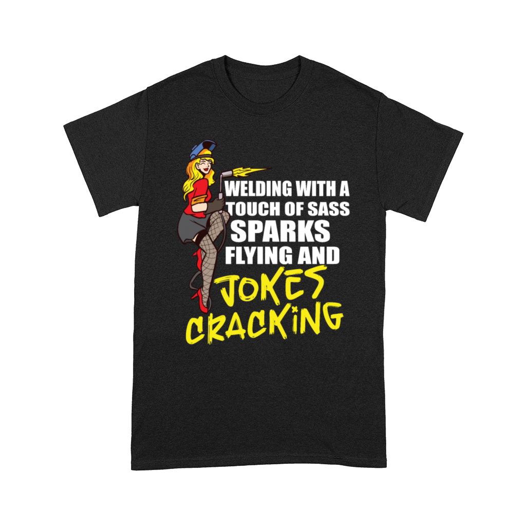 Female Welder Funny Welding Mechanic Forge Comfort T-shirt