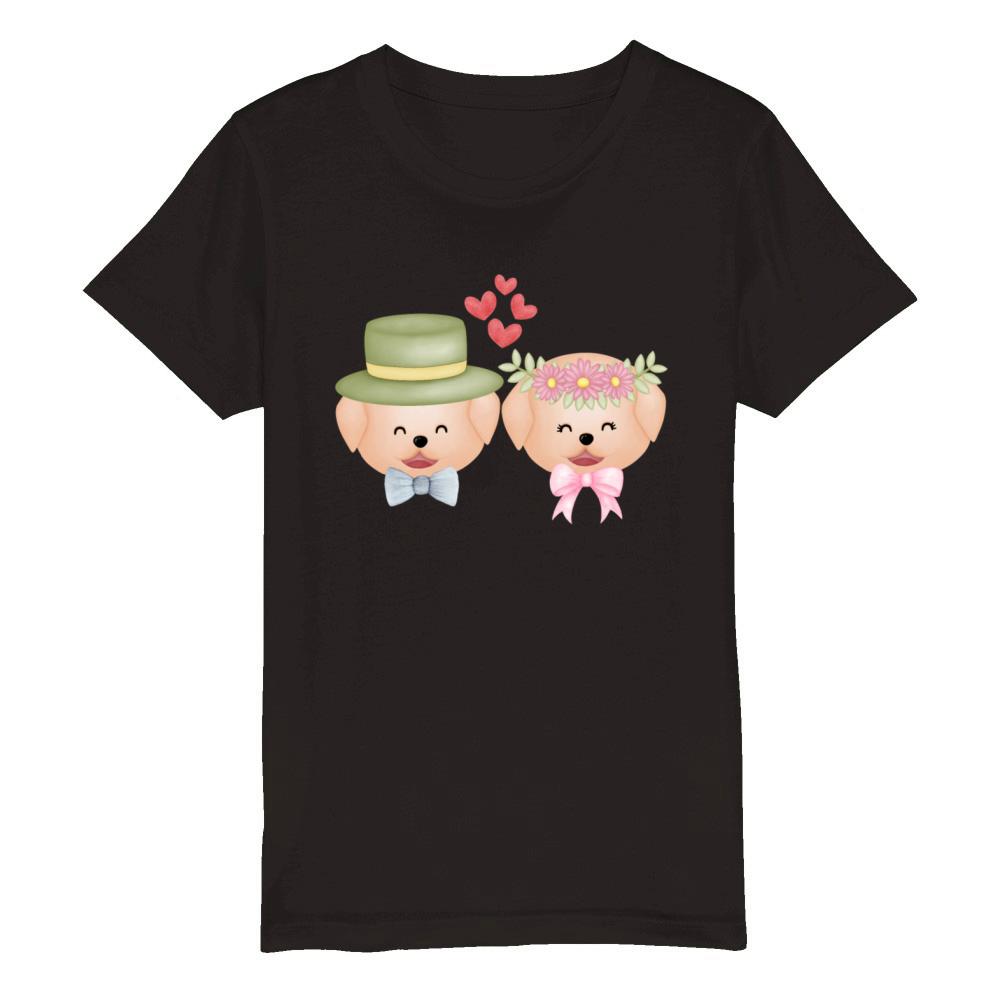 Dog Lovers Organic Kids Crewneck T-shirt