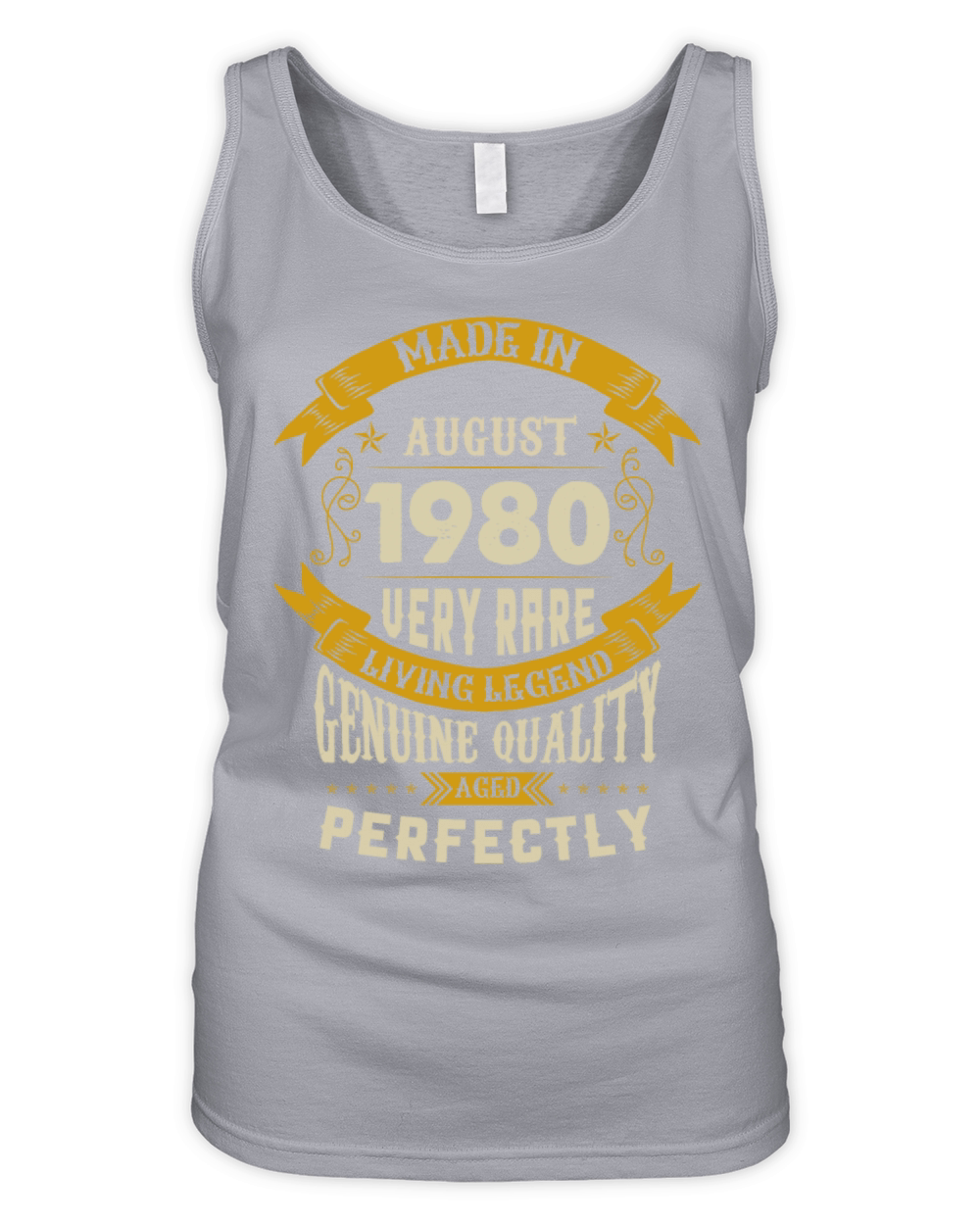 August 1980 Vintage Birthday Present Organic Women's Tank Top