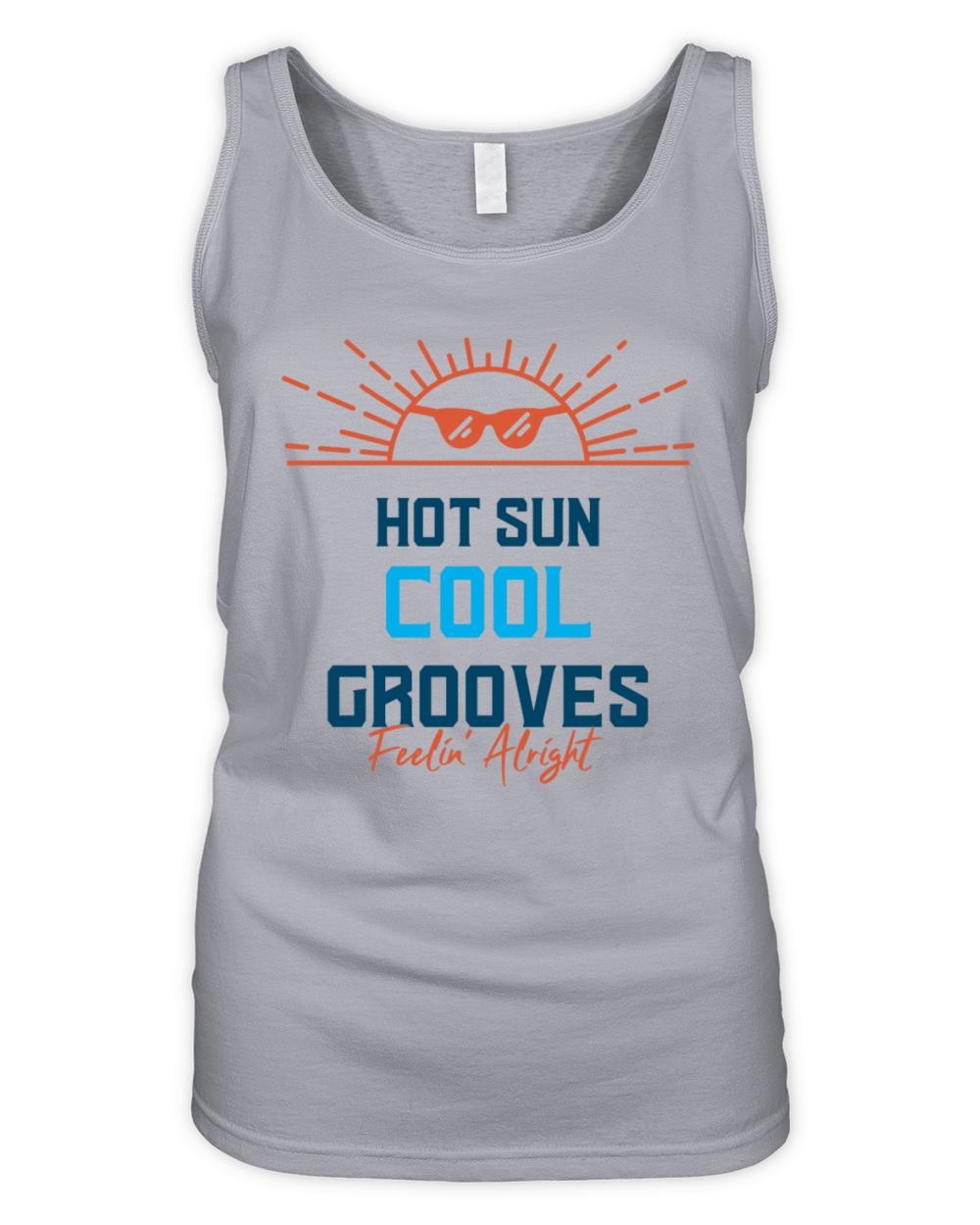 Hot sun cool grooves feelin alright Organic Women's Tank Top