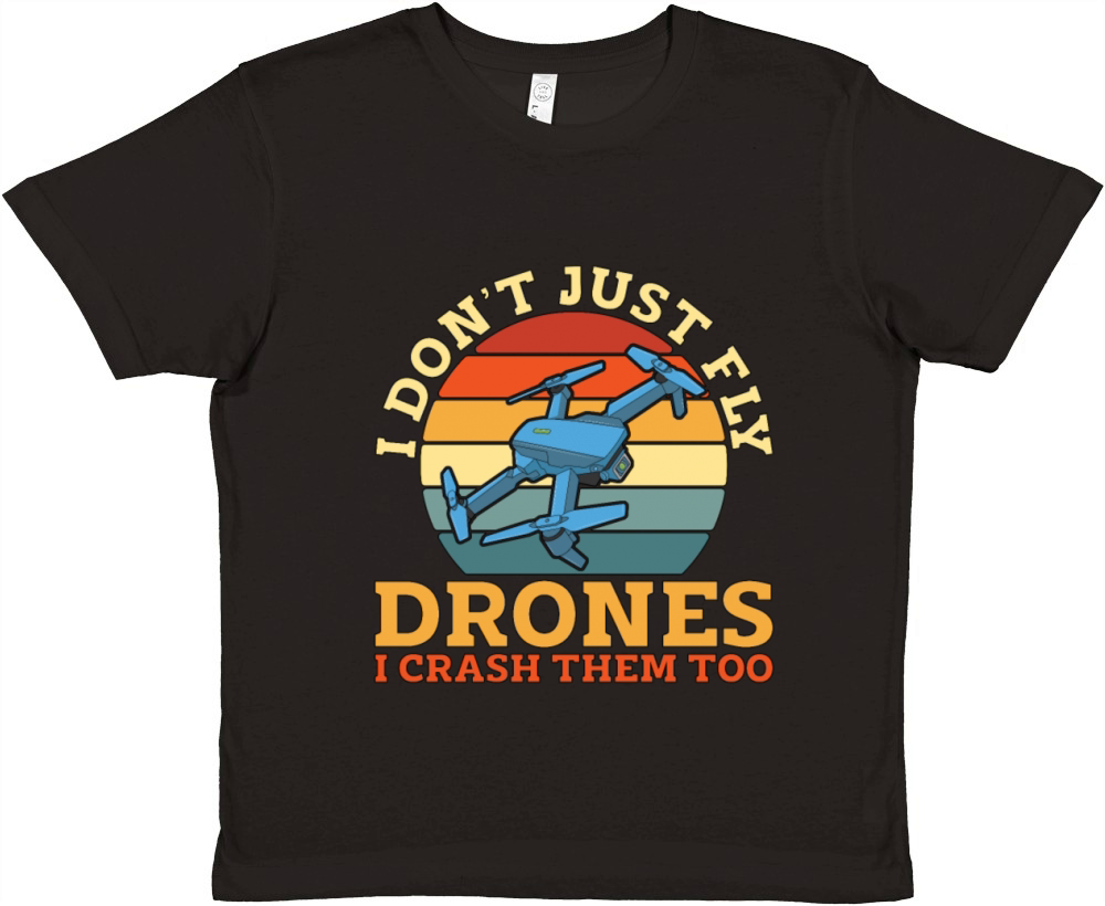 Drone Racing I Dont Just Fly Retro Drone Fpv Race Premium Kids Crewneck T-shirt