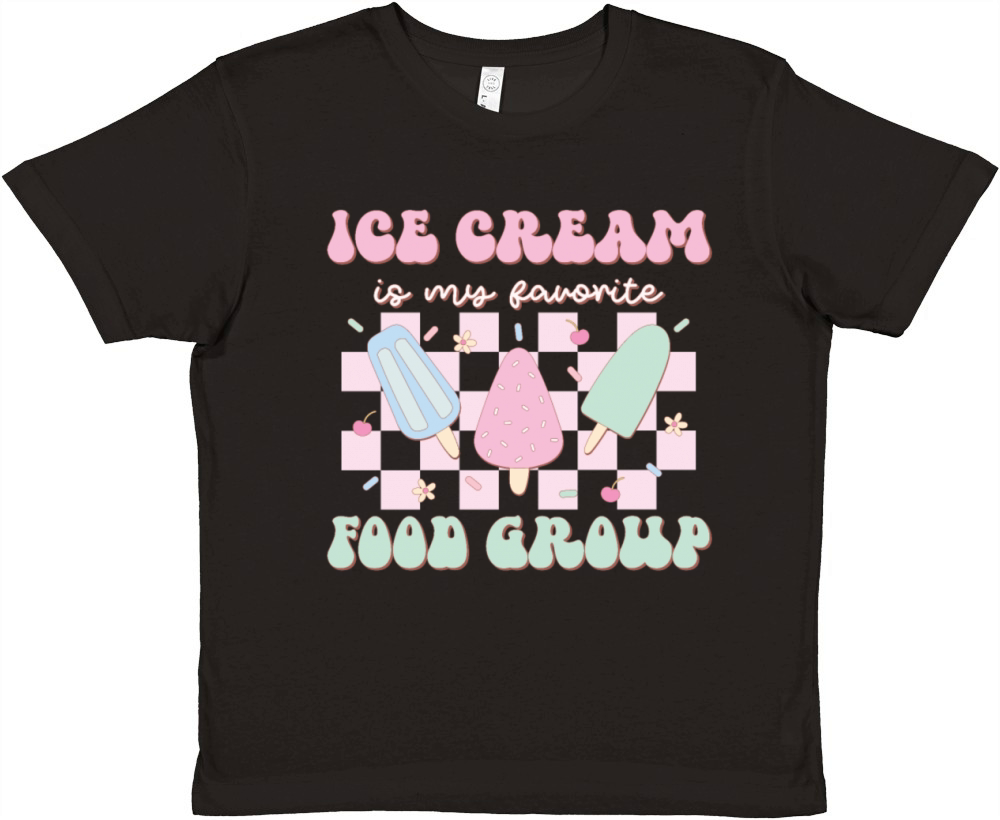 Ice Cream Is My Favorite Food Group Summer Holiday Premium Kids Crewneck T-shirt
