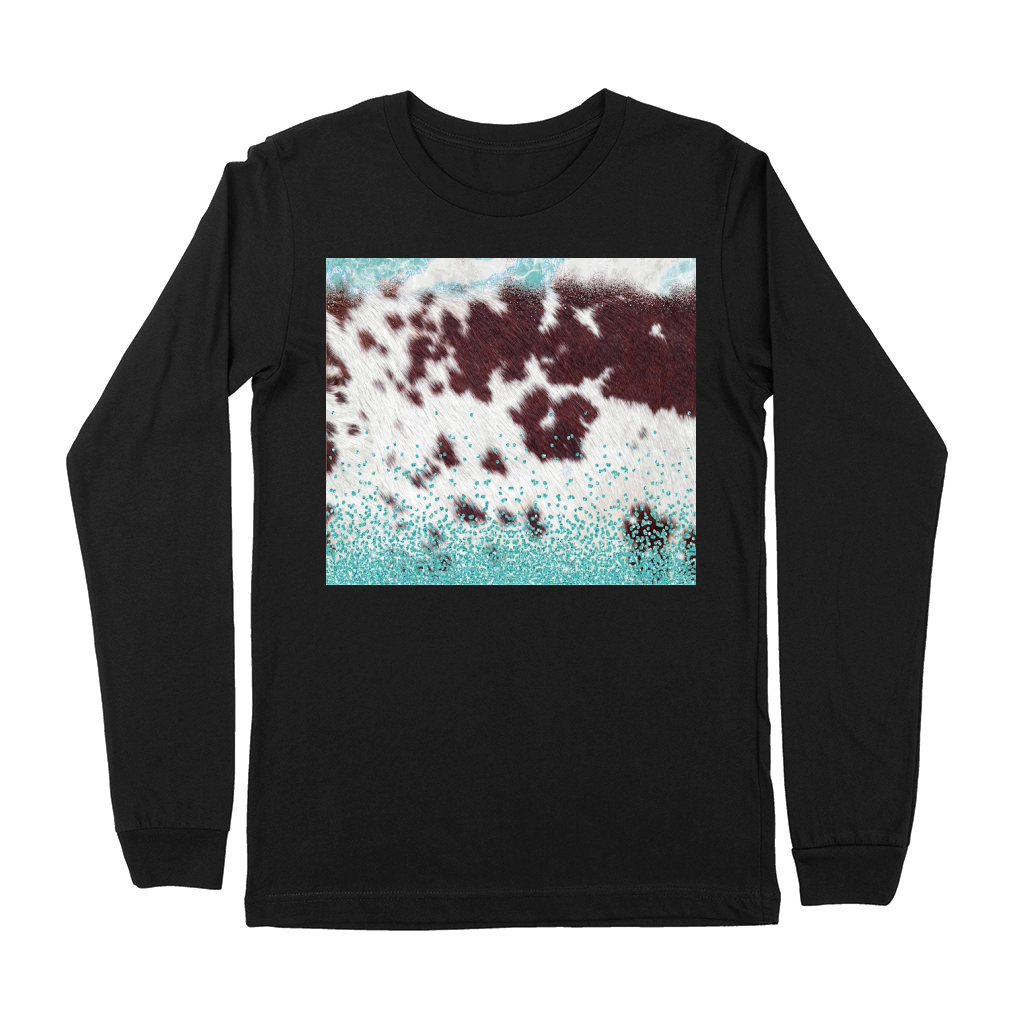 20oz Skinny Tumble Glitter Cow Premium Long Sleeve