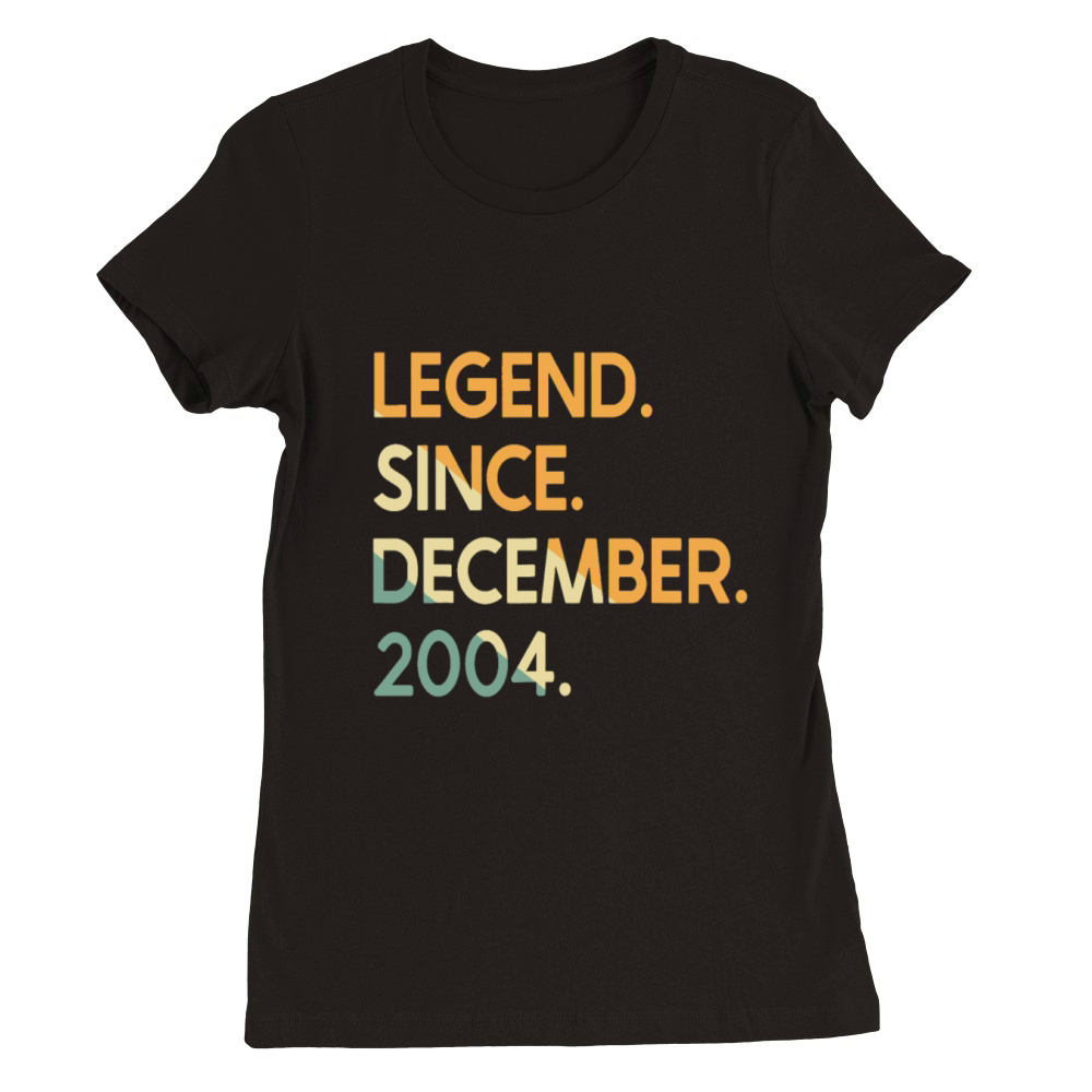 18 Years Vintage Legend Since December 2004 18th B Premium Womens Crewneck T-shirt