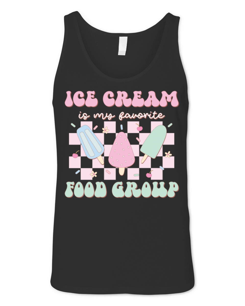Ice Cream Is My Favorite Food Group Summer Holiday Unisex Jersey Tank