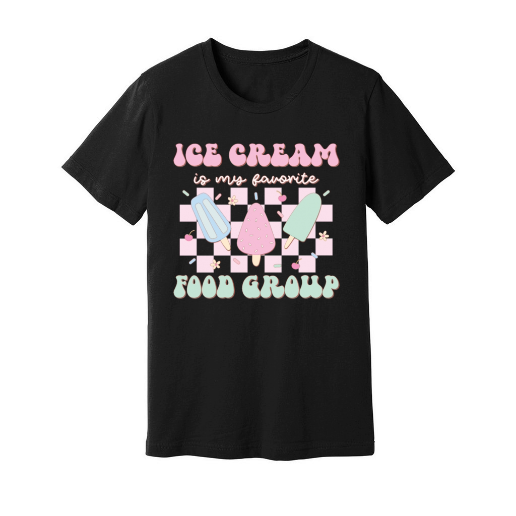 Ice Cream Is My Favorite Food Group Summer Holiday Unisex Jersey Tee