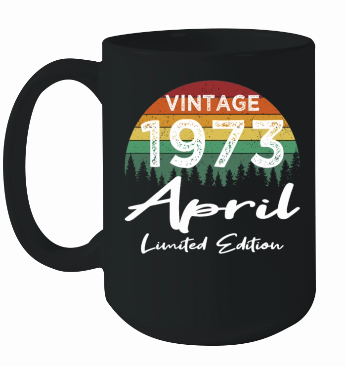 50th birthday april 1973 vintage 1973 Ceramic Mug