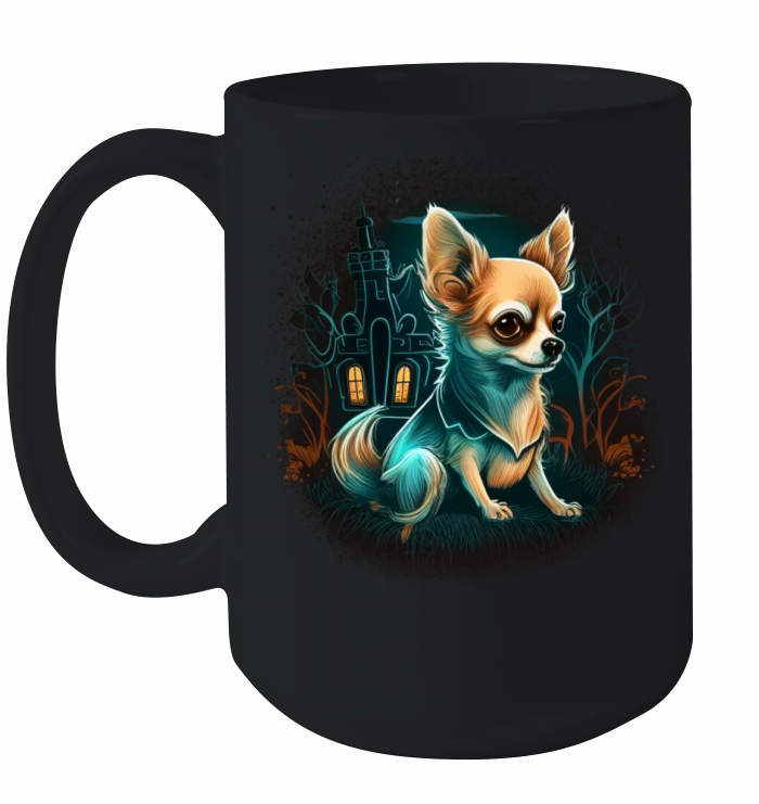 Chihuahua Halloween Costume - Scary Pumpkin Witch Ceramic Mug