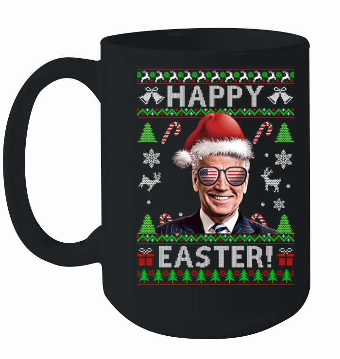 Santa Joe Biden Happy Easter Ugly Christmas Ceramic Mug