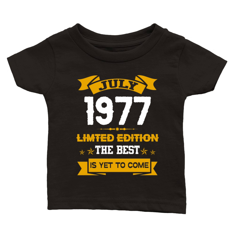 July 1977 Birthday Surprise Classic Baby Crewneck T-shirt