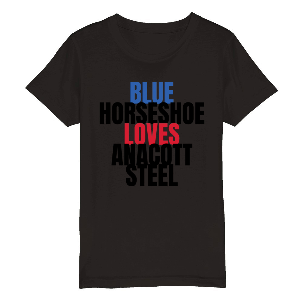 Blue Horseshoe Loves Anacott Steel Organic Kids Crewneck T-shirt