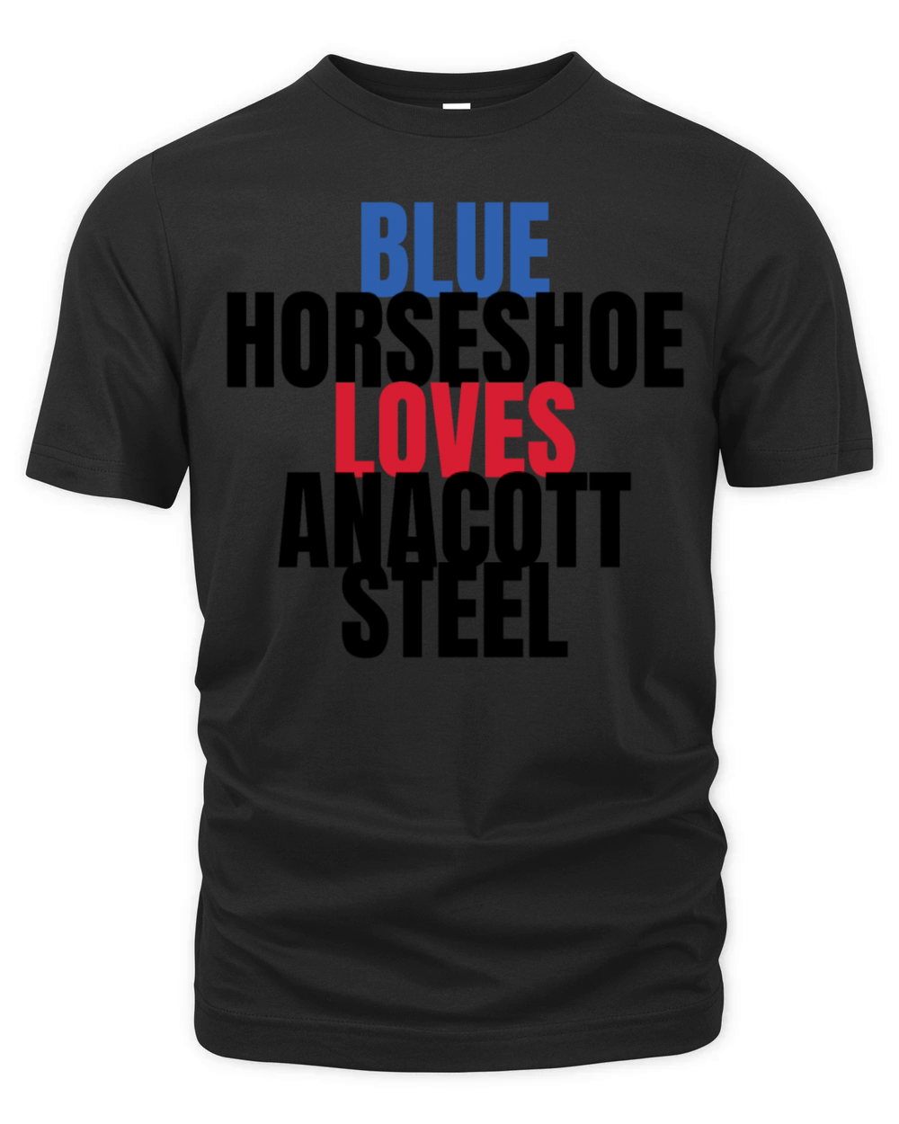 Blue Horseshoe Loves Anacott Steel Organic Unisex T-shirt
