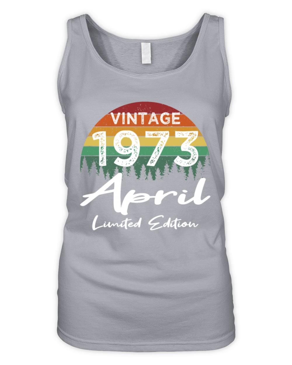 50th birthday april 1973 vintage 1973 Organic Women's Tank Top