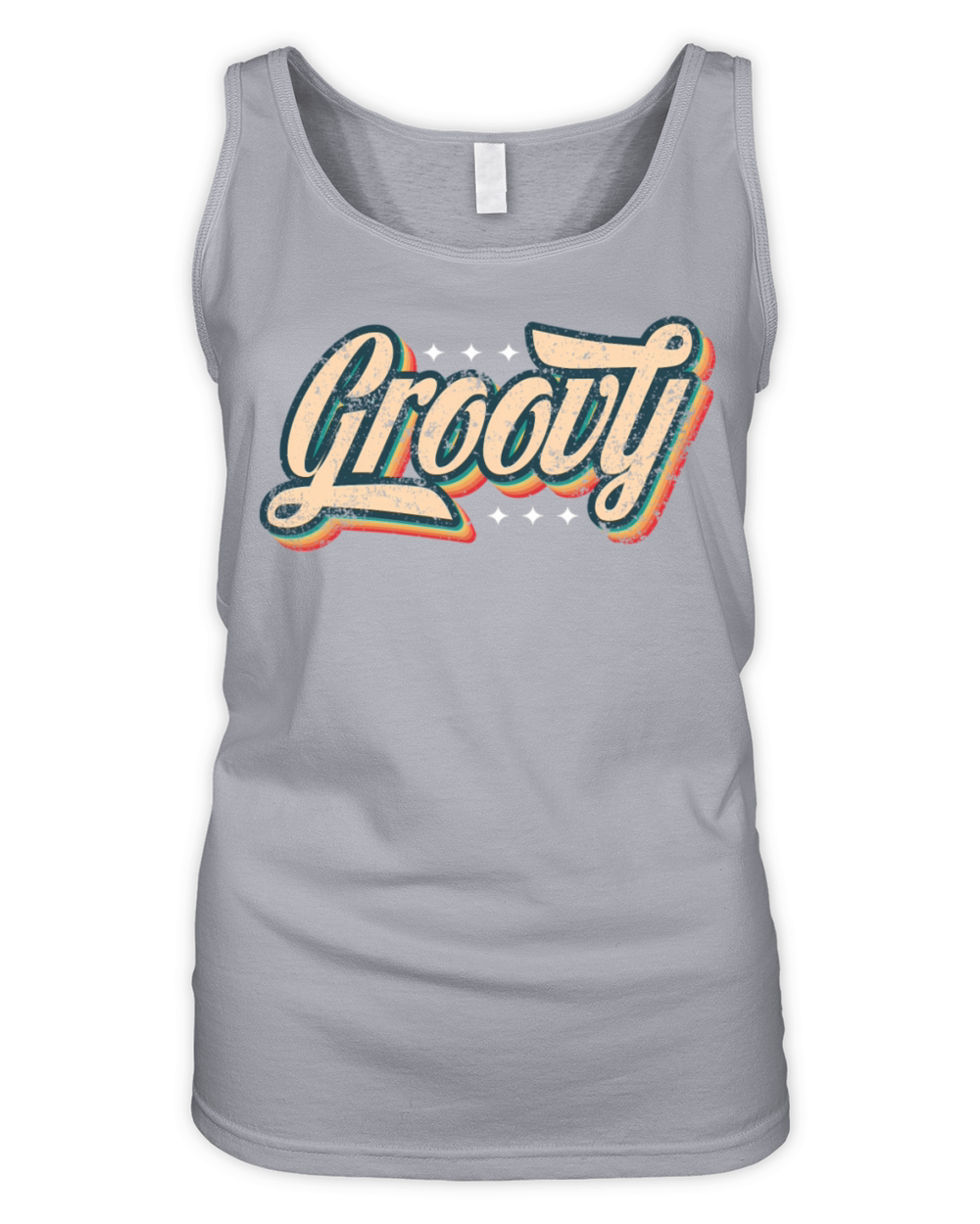 Groovy Look Slang A 70S Or 80S Organic Women's Tank Top
