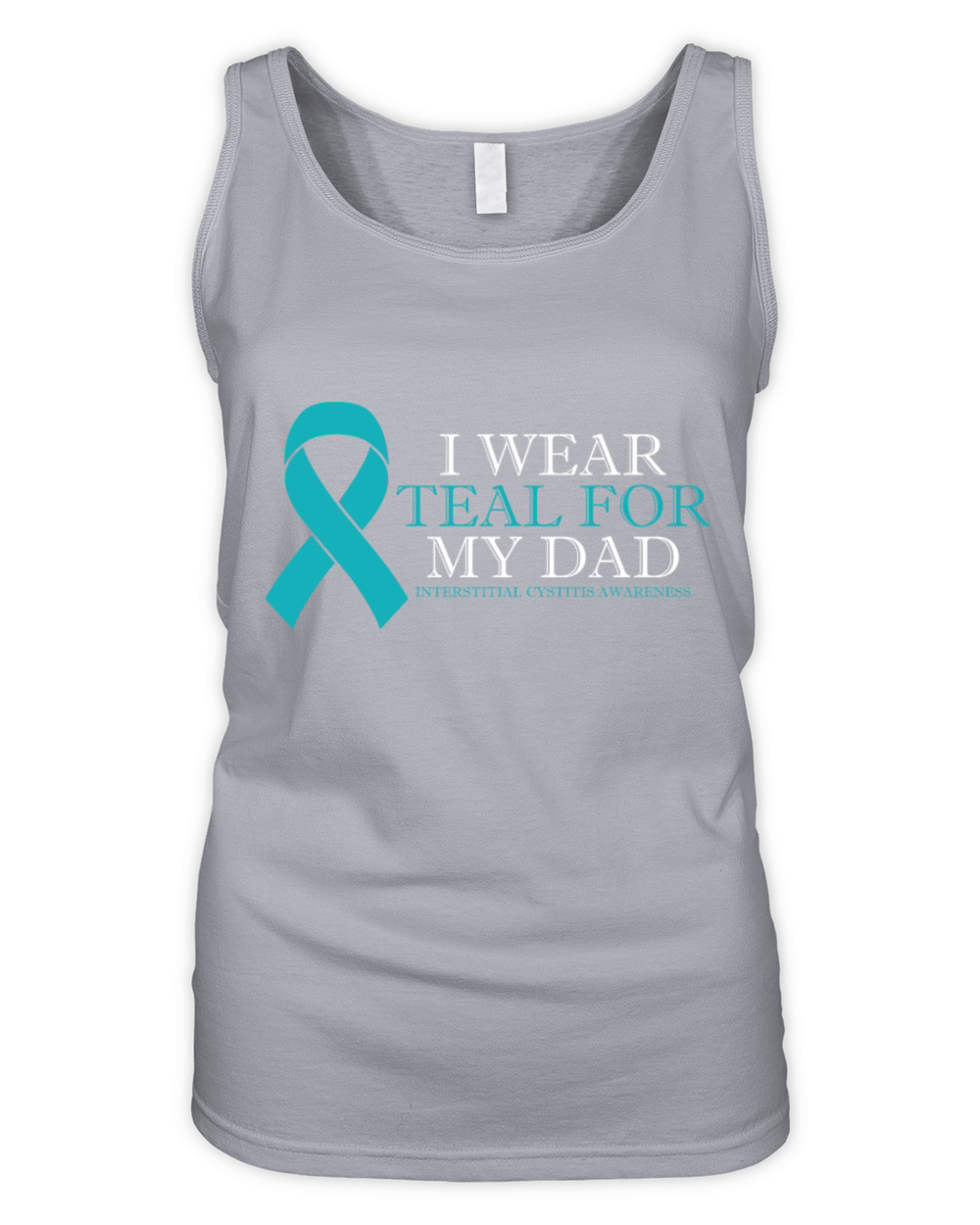 I Wear Teal For My Dad Interstitial Cystitis Organic Women's Tank Top