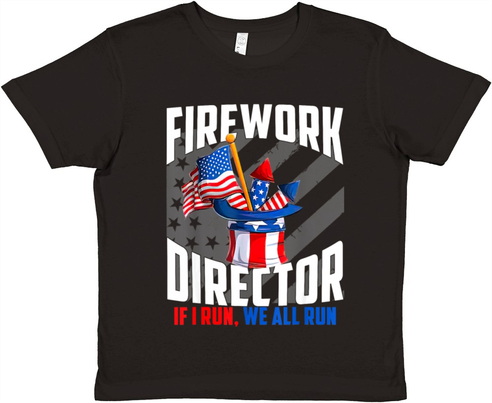 Firework Director Technician If I Run We All Run Premium Kids Crewneck T-shirt