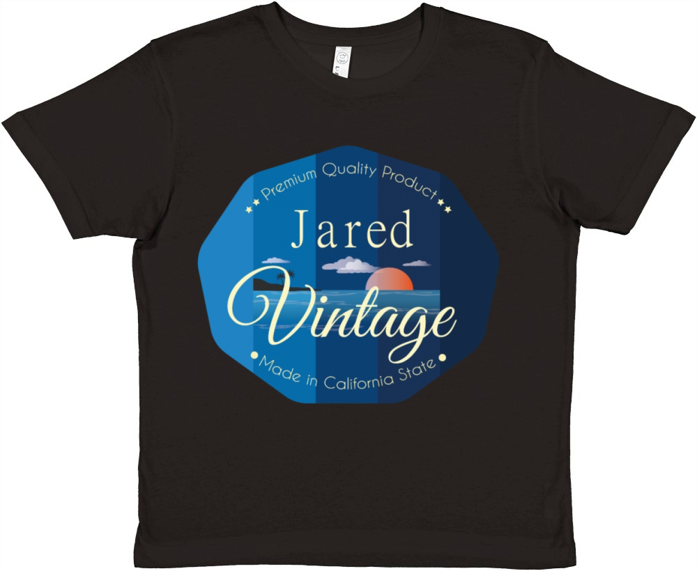 Jared First Name Vintage Blue Premium Kids Crewneck T-shirt