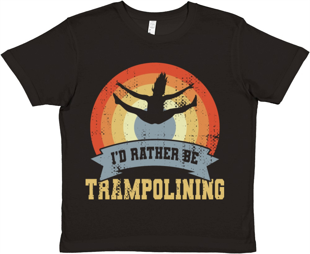 Vintage Trampolining Saying Premium Kids Crewneck T-shirt