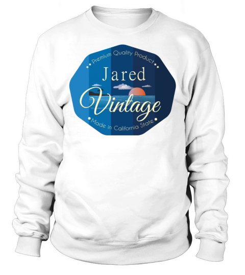 Jared First Name Vintage Blue Sweatshirt Unisex