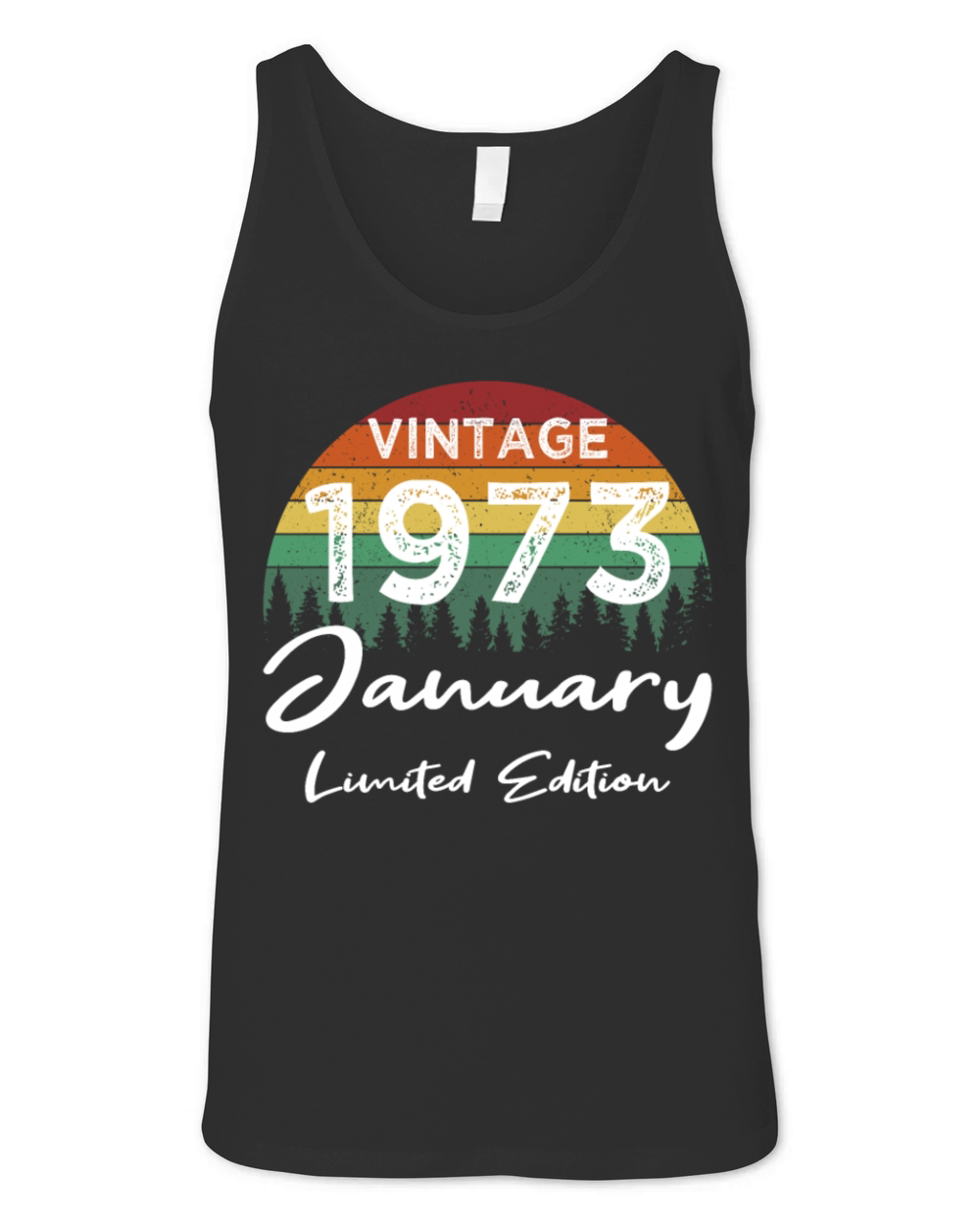 50th birthday january 1973 vintage 1973 Unisex Jersey Tank