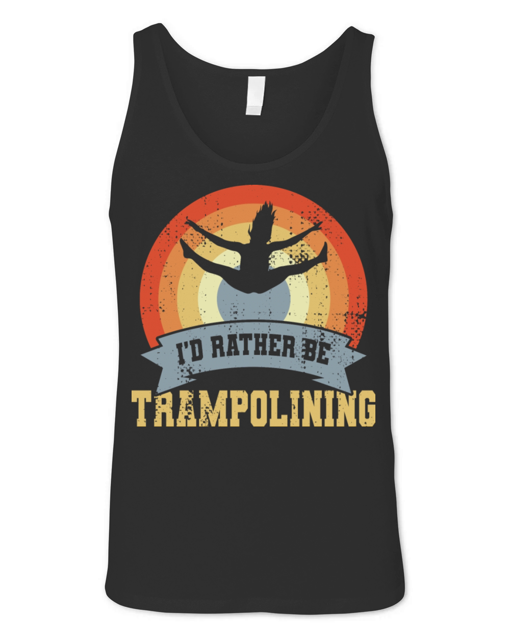 Vintage Trampolining Saying Unisex Jersey Tank