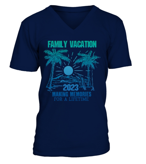 Summer Family Vacation Making Memories V-Neck T-shirt