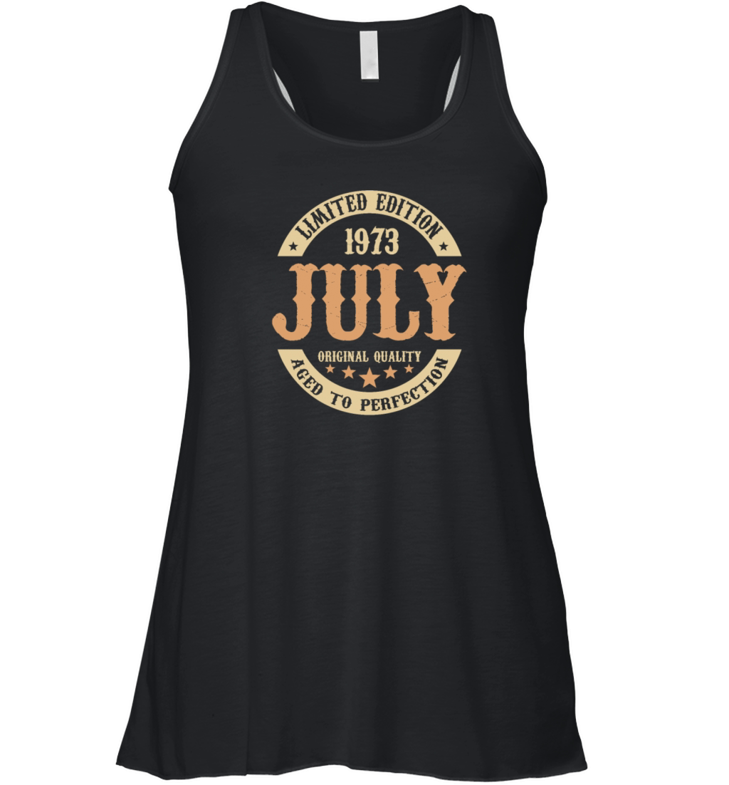 July 1973 Vintage Birthday Present Women's Flowy Tank Top