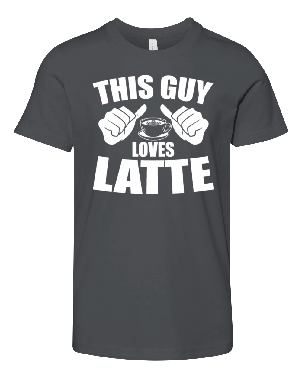 Funny Coffee Latte Lover Quote Youth Unisex Jersey Tee