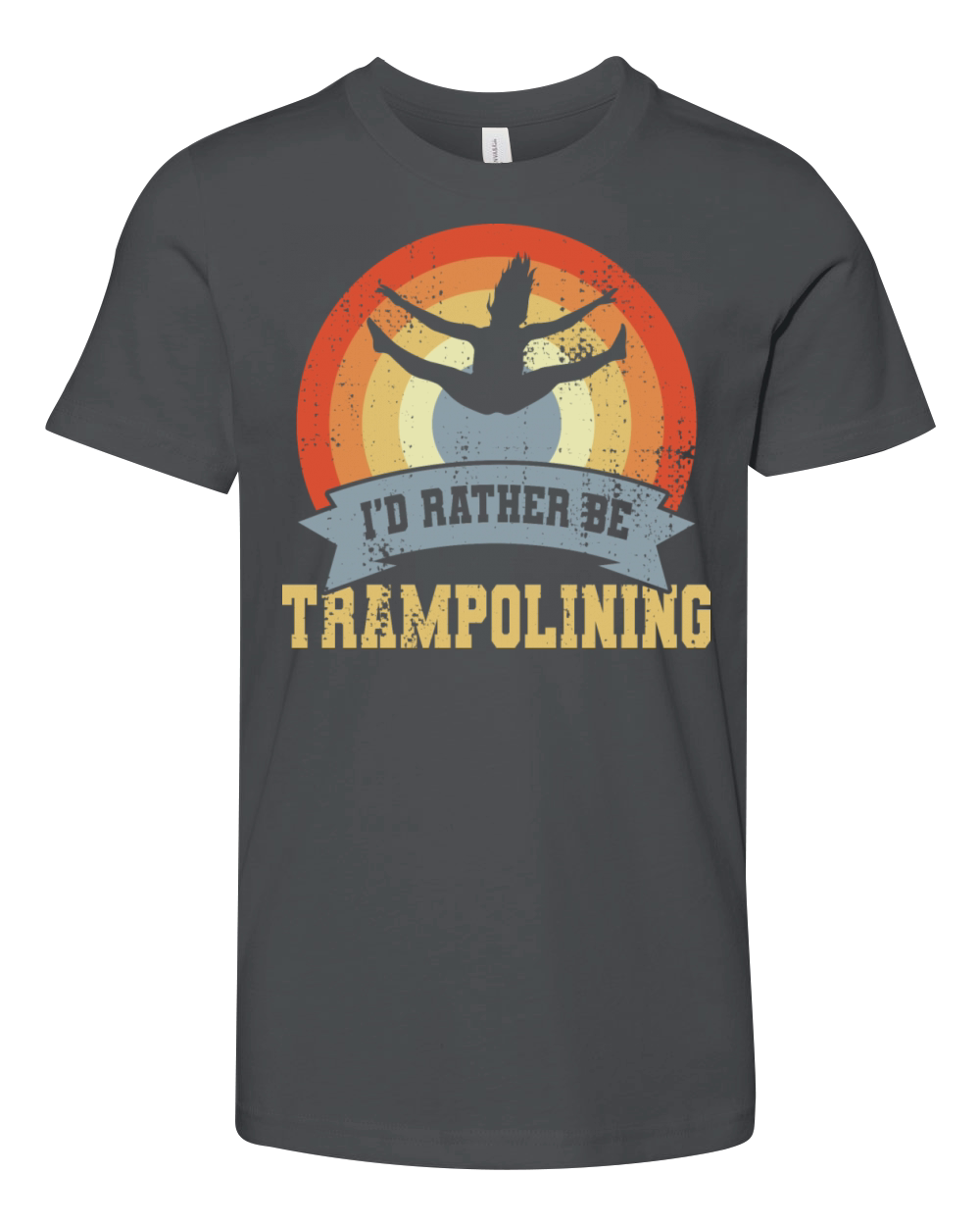 Vintage Trampolining Saying Youth Unisex Jersey Tee