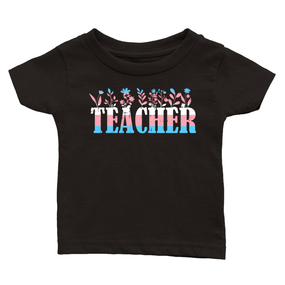 Teacher Pride Transgender Lgbt-Q Gay Flag Ally Classic Baby Crewneck T-shirt