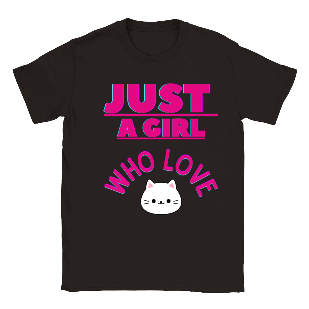 Just a girl who love cats Classic Kids Crewneck T-shirt