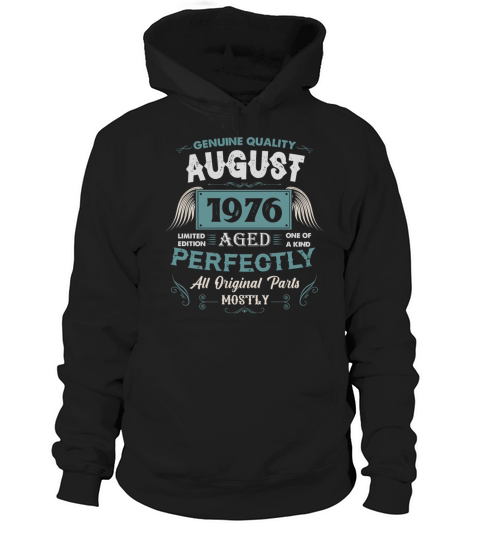 August 1976 Vintage Birthday Present Hoodie Unisex